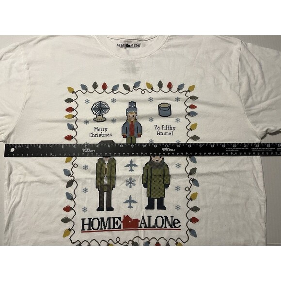 Home Alone White Merry Christmas Ya Filthy Animal T-Shirt - Size L - Picture 5 of 8